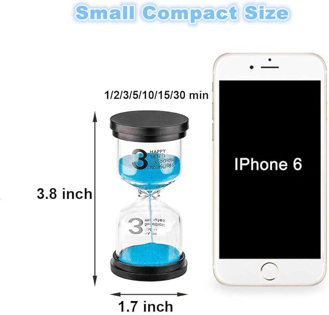 30 Minute Sand Hourglass Timer: Plastic Sand Clock 30 Minutes, Extra Blue Reloj De Arena, Unity Hour Glass Colorful Sandglass Timer for Kids, Games, Classroom, Kitchen, Decoration