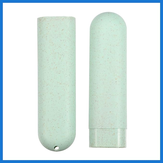 2pcs, Traveling Toothbrush Holders Case, PP Toothbrush Case for Travel Business, Green, Blue, 8.07''x1.22''x0.83'' Routine