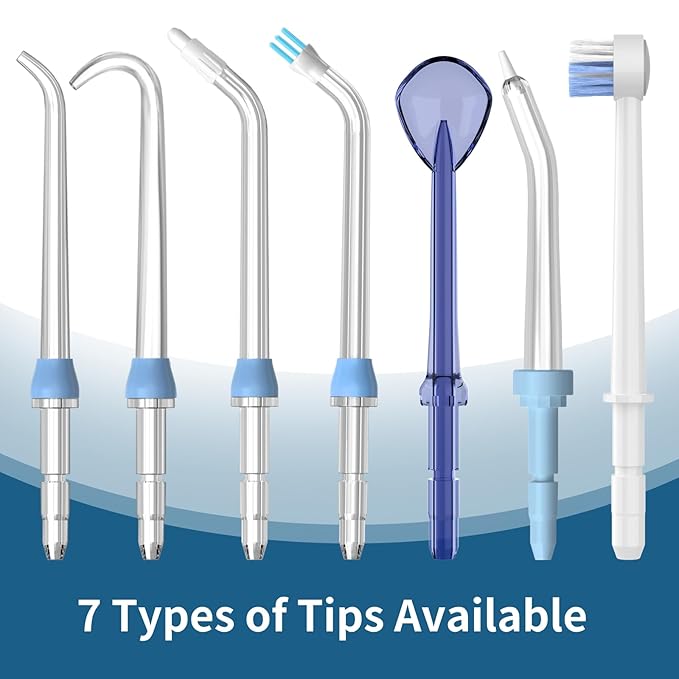 Replacement Heads for Waterpik, Replacement Picks for Water Pik Water Flosser (6 Tongue Cleaner Tips + Storage Case)