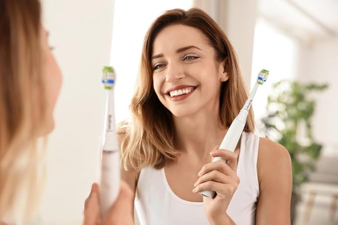 Replacement Toothbrush Heads Compatible with Philips Sonicare ProtectiveClean 4100 5100 5300 6100 Electric Toothbrushes, W Replacement Head for Sonicare, White, 8 Count