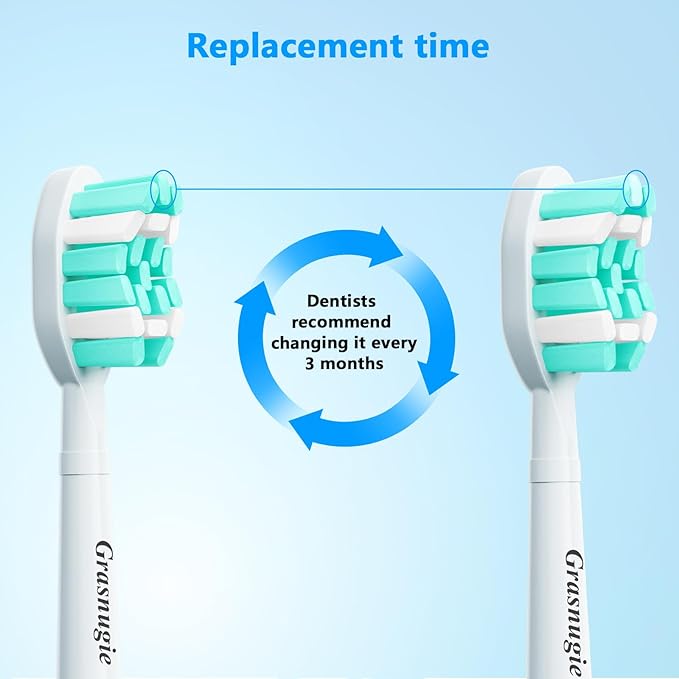 Replacement Toothbrush Heads for Philips Sonicare Electric Toothbrush Snap-on Handle: Medium Softness Bristles, 4 Brush Heads Refill, White
