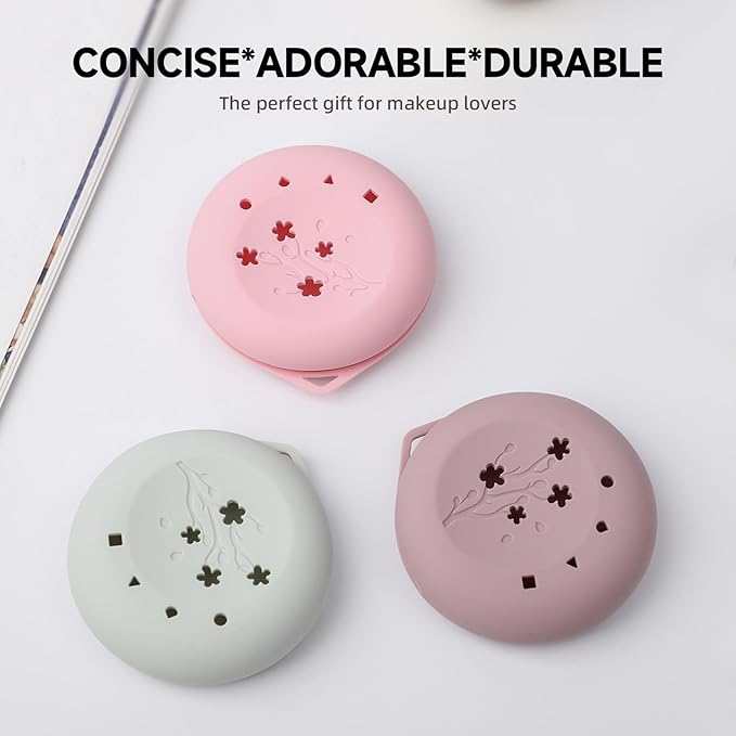 2 Pcs Makeup Sponge Holder,Beauty Blender Case, Powder Puff case, Beauty Blender Holder for Travel(Light Purple)