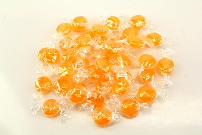 Planet Sweets Premium Sugar Free Butterscotch Hard Candy Buttons - 1.5 Pounds - Individually Wrapped Discs Candies