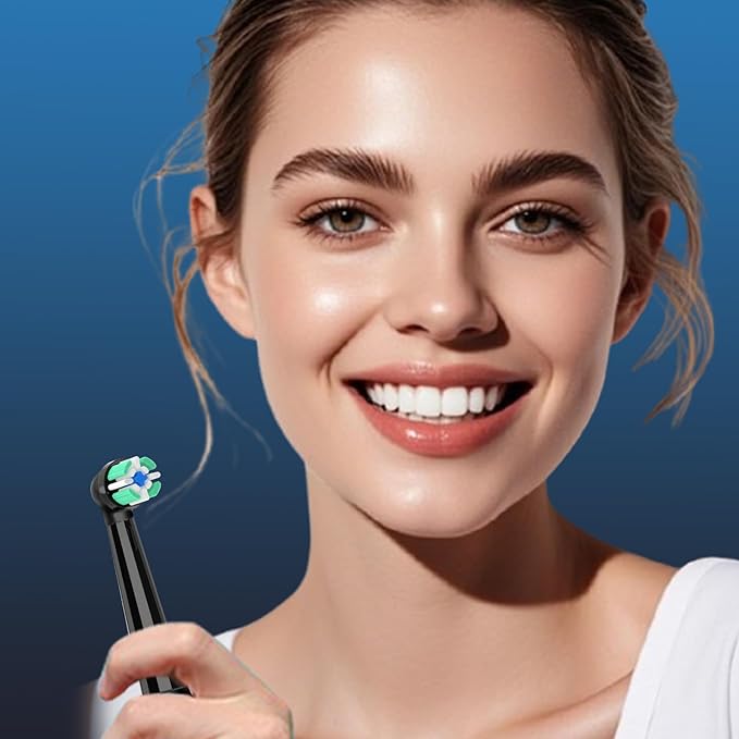 10 Pcs IO Replacement Heads Compatible with Oral B IO 2/3/4/5/6/7/8/9/10 Series Electric Toothbrush, Brush Heads Compatible with Oral B IO for Teeth Cleaning and Gum Protection (Black)