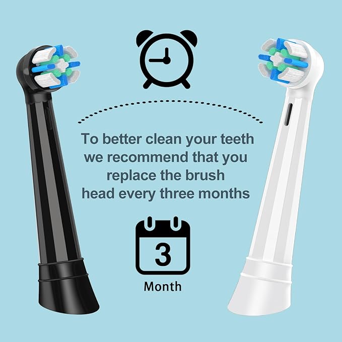 12 Pack Replacement Heads Compatible with Oral B IO 2/3/4/5/6/7/8/9/10/Deep Clean Series Electric Toothbrush, Brush Heads Refill Compatible with Oral B IO for Teeth and Gums Care (White)
