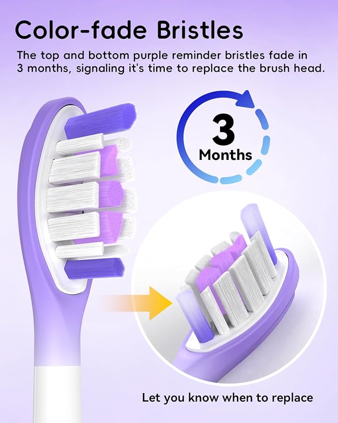 10 Pcs Replacement Toothbrush Heads for Philips Sonicare Electric Toothbrush ProtectiveClean 4100/5100/6100, DiamondClean 9300/9500, ExpertClean 7500, FlexCare, 2/3 Series, C3 G3 W3, Click-On