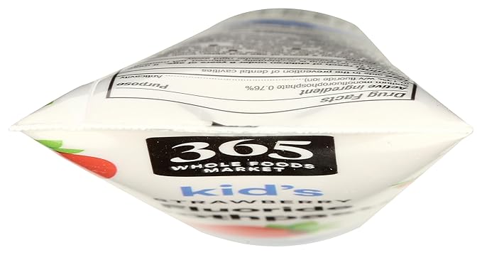365 by Whole Foods Market, Kid's Fluoride-Free Toothpaste, Strawberry, 4.2 Ounce