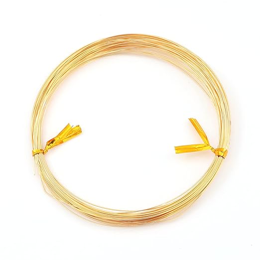 18K Gold Plated Wire 0.5mm 10 Meters Bead Cord for Bracelet Necklace Charm Beading Jewelry Making Findings