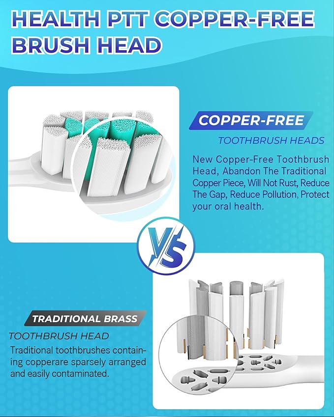 Replacement Toothbrush Heads Compatible with Philips Sonicare:5 Pack Soft Replacement Electric Brush Head Compatible with Phillips Sonicare Snap-on System