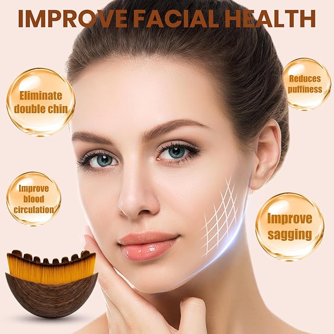 2pcs Lymphatic Contour Face Brush, Lymphatic Drainage Brush, Dry Brushing Face Brush, Lymphatic Drainage Massager for Face, Designed for The Face Gentle Enough for Daily Use(2pcs)