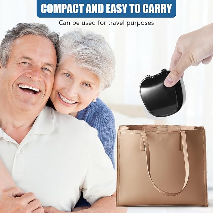 2 Pack Colors Denture Bath Case Cup Box Holder Storage Soak Container with Strainer Basket for Travel Cleaning (Blue and Black)