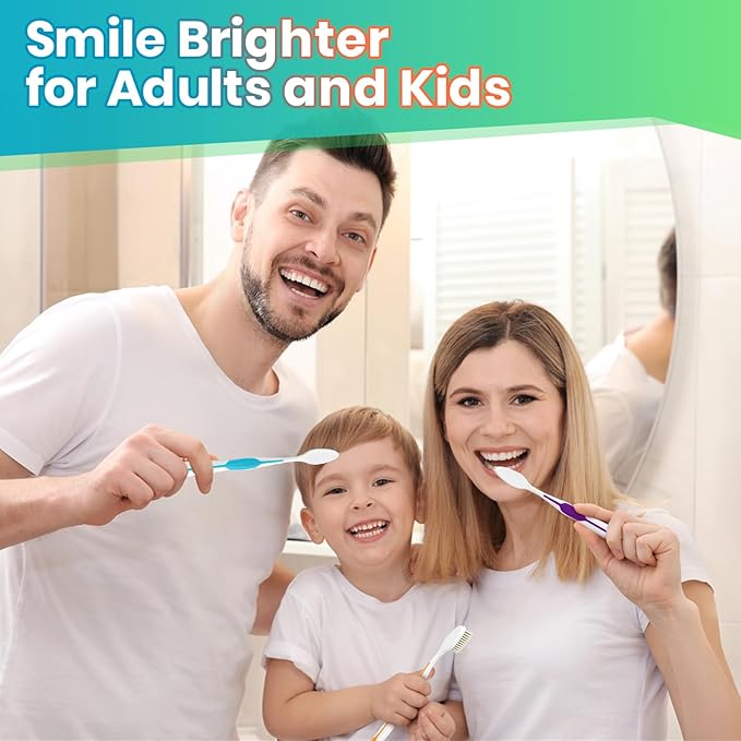 30 Pack Bulk Toothbrushes with Covers, Individually Wrapped Tooth Brush Pack for Adults & Kids, Disposable Toothbrush Medium Soft for Travel, Donations, Hotels