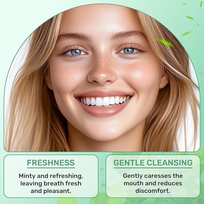 2pcs Spearmint Oil Pulling Rinse,Cold-Pressed Coconut Oil for Whitening Teeth Mouthwash,Organic Peppermint Pulling Oil Maintain Gum Health & Freshness Breath