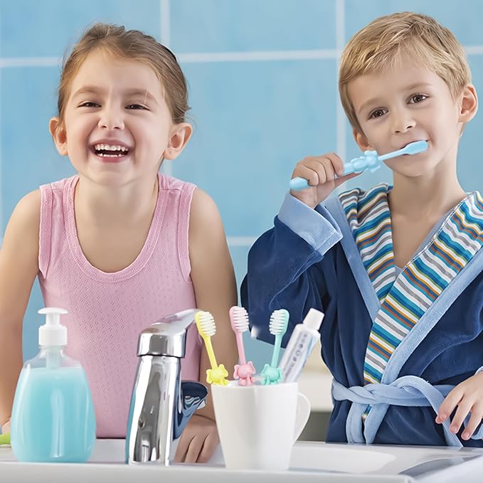 200 pcs Disposable Kids Toothbrushes Bulk Individually Wrapped Toothbrushes,Kids Toothbrush for Age 2+ Toddler Children Toothbrush Set Soft Bristles Boys Girls