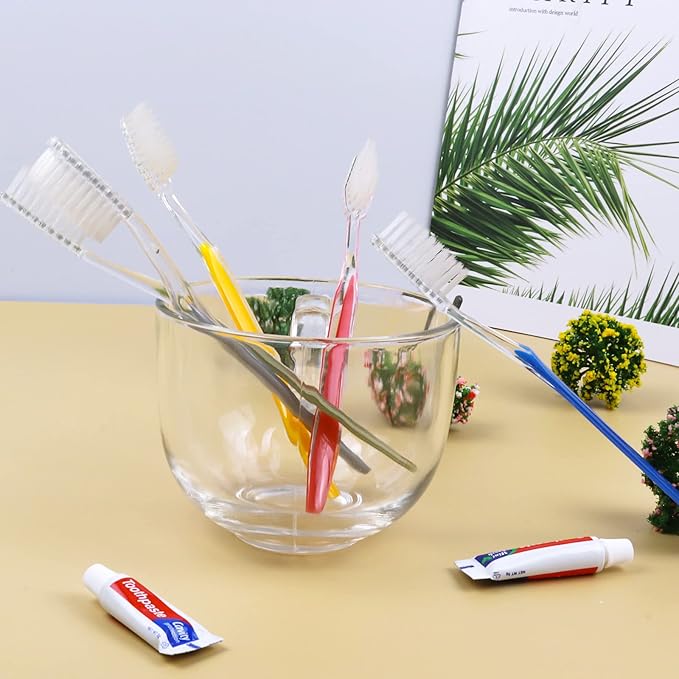 20pcs Disposable Toothbrushes with Toothpaste (5 Colors)