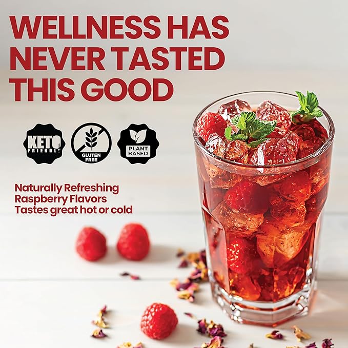 Rapid Fire Slim Tea Bags, Blend of Natural Herbs and Botanicals, Promotes Energy and Digestion, Supports Metabolism, 14 Servings, Raspberry Flavor