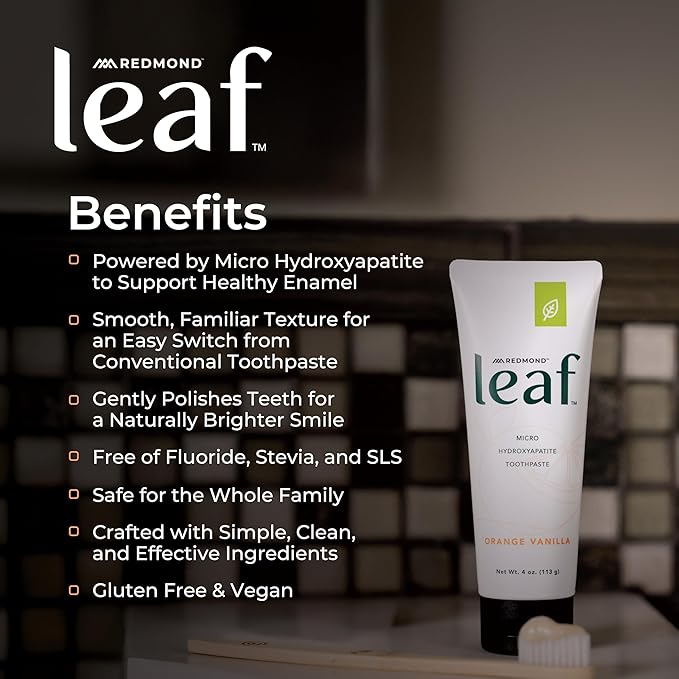 REDMOND Leaf Micro Hydroxyapatite Toothpaste Tube (Orange Vanilla)