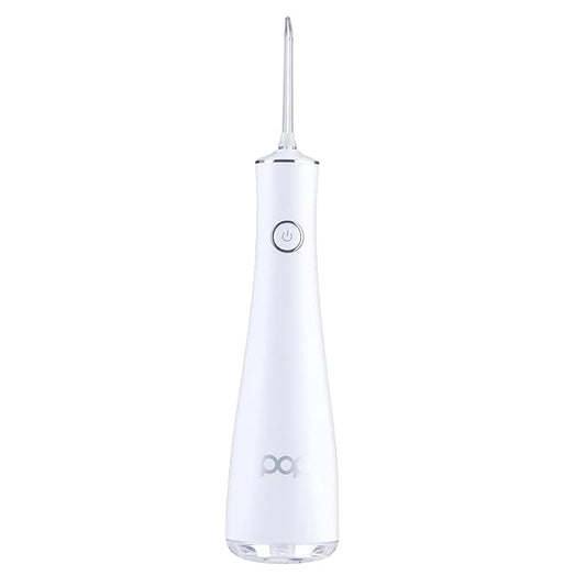 Pop Sonic Typhoon Water Flosser (White) | Non-Slip, Waterproof Water Flosser for Men & Women - 3 Modes Battery Powered, Rechargeable Water Flosser - Water flosser for Braces, Teeth, & Gums…