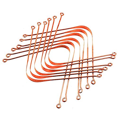 Pure Copper Tongue Scraper Cleaner | Perfect Surgical Tongue Scraper | Best Remedy for Bad Breath | Maintains Oral Hygiene| Flexible Handle and Comfortable Grip - Set of 12 Pieces