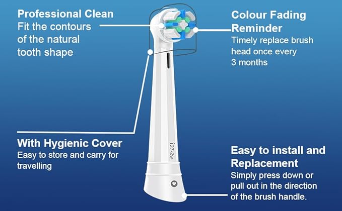 10 Pack IO Replacement Heads Compatible with Oral b IO 2/3/4/5/6/7/8/9/10 Series Electric Toothbrush, Brush Heads Refills Compatible with Oral B IO for Teeth Clean (Black/White)