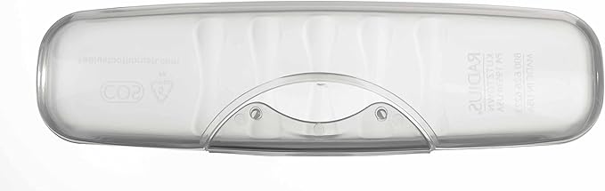 RADIUS Toothbrush, Original Big Brush with Replaceable Head & Case, Right Handed, Marble Brush with Clear Case, BPA Free ADA Accepted