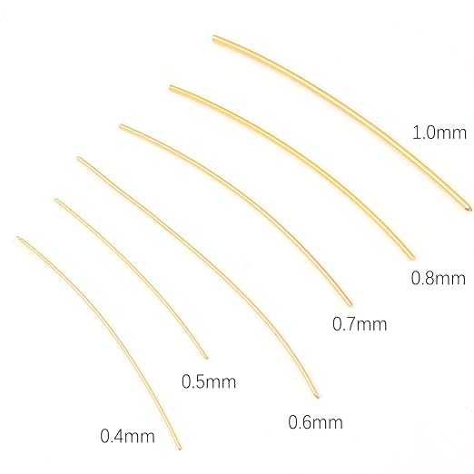 18K Gold Plated Wire 0.8mm 5 Meters Bead Cord for Bracelet Necklace Charm Beading Jewelry Making Findings
