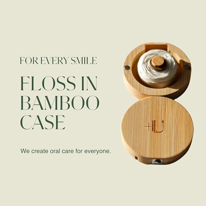 Plus Ultra Coconut Nylon Dental Floss with Reusable Bamboo Case | Made with Recycled Nylon and Vegan Wax | Zero Plastic | 32 Yards (Pack of 1)