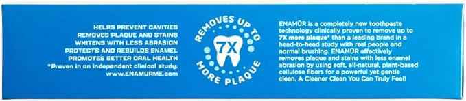 Premium Plaque & Stain Removal Toothpaste - New Launch Special: Plant Fiber Technology Removes 7X More Plaque, Whitens, Protects Enamel, 5.2 oz