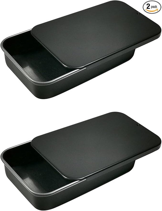 2Pack Dental Floss Portable Case,Dental floss Dispenser,Storage 24 Picks Adult Floss in Box,Refillable Glide floss,Portable Travel Floss Box for Travel(Black)