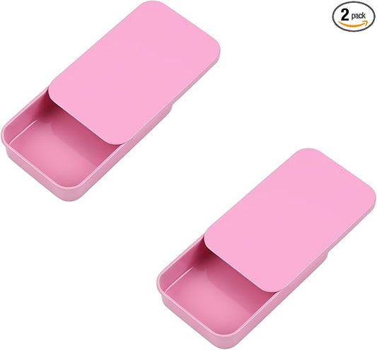 2Pack Dental Floss Portable Case,Dental Floss Dispenser,Convenient Refillable Glide Travel Adult Floss Box for Travel, Dates,Dinners and Hotels(Pink)
