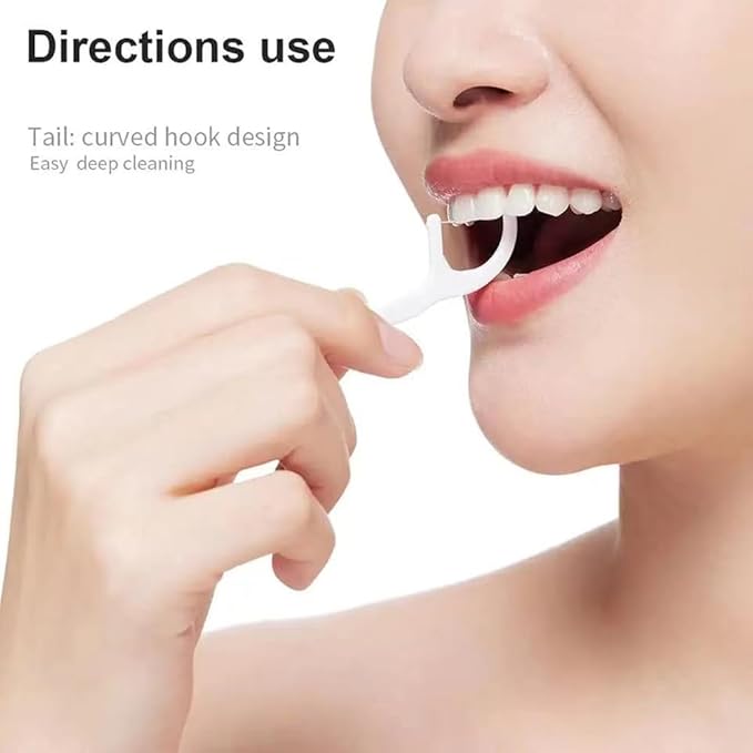 300 Count Dental Floss Picks Individually Wrapped,Leiouna Flossers Single Wrapped for Adults and Kids,Travel Hotel Restaurant Office for Teeth Clean (300)