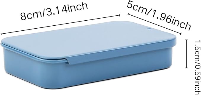 2Pack Dental Floss Portable Case,Dental Floss Dispenser,Convenient Refillable Glide Travel Adult Floss Box for Travel, Dates,Dinners and Hotels(Blue)