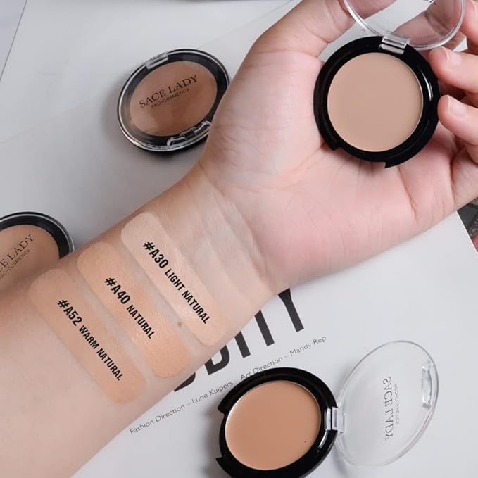 3 Pack Full Coverage Concealer Cream Makeup, Waterproof Matte Smooth Concealer Corrector Long Wearing for Dark Spot Under Eye Circles Cover (3×5g/0.18Oz, #52 Warm Natural)