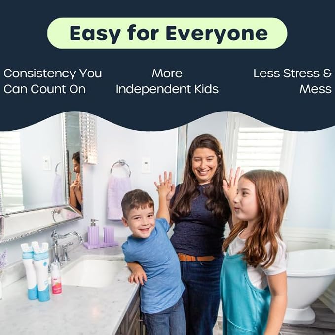Willo BrushBot Kids U-Shaped Toothbrush Starter Kit – Rechargeable, Smart Electric Toothbrush for Kids Ages 8-11 w/App, Soft Bristles, Plaque Removal, Gentle & Deep Clean Modes | Medium Berry Splash