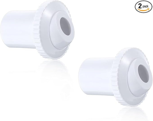 2 Pcs Pool Jet Nozzles, 3/4" Directional Flow Eyeball Inlet Jet, Swimming Pond Return Jets Replacement Parts Fittings Spa with 1-1/2 Inch MIP Thread Pool Accessories for Cleaning (2Pc 3/4" No Spiral)