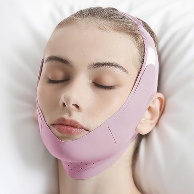 2-Pack Unisex Chin Strap for Snoring | Adjustable, Breathable & Skin-Friendly, Universal Fit Anti-Snore Set for Couples & Sleepers (Gray+Purple)