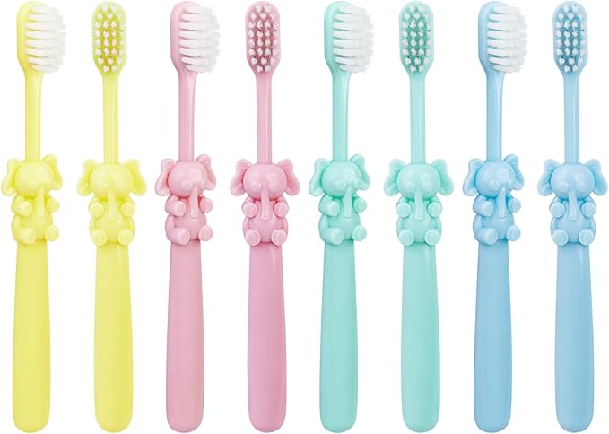 100 pcs Bulk Disposable Kid Toothbrushes Individually Wrapped, Toothbrushes Kids Toothbrush for Age 2+ Toddler Children Toothbrush Set Soft Bristles Boys Girls