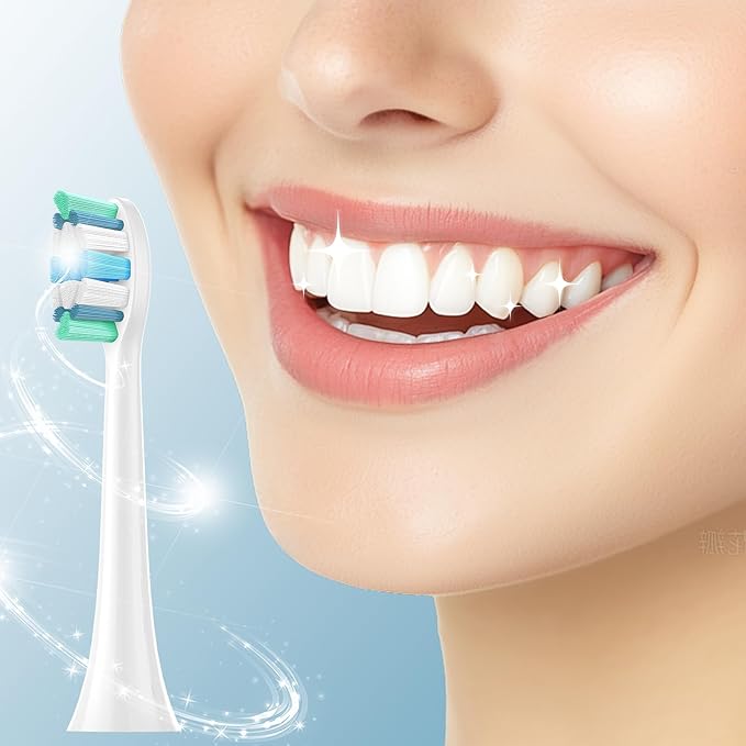 Replacement Toothbrush Heads Compatible with Philips Sonicare Replacement Brush Heads with Protective Cover Soft Dupont Bristles Electric Toothbrush Replacement Heads for Oral Health, 8 Pack