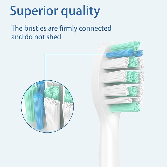 Replacement Toothbrush Heads for Philips Sonicare Replacement Heads, Replacement Brush Head Compatible with Phillips Sonicare Electric Toothbrush, 6 Pack