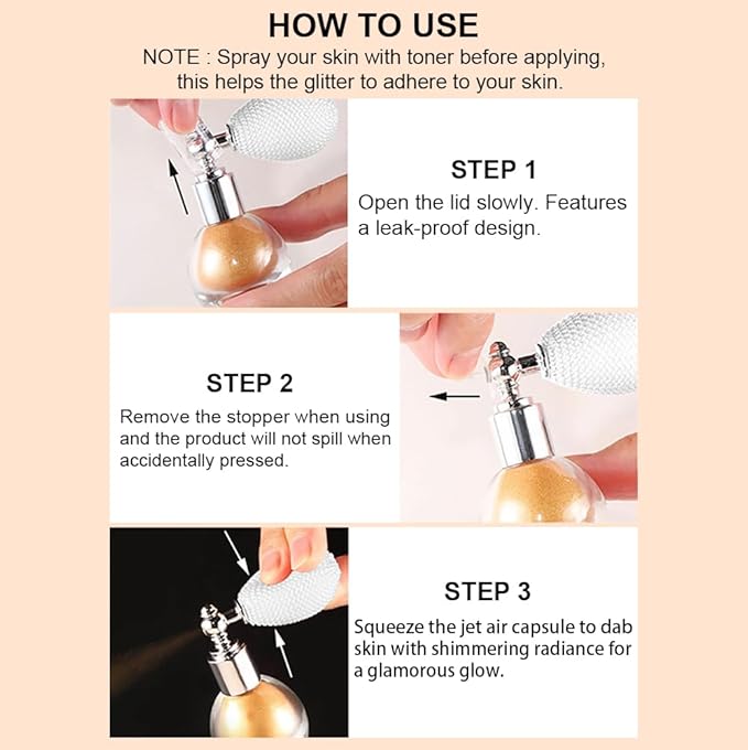 Purple Glitter Spray for Face and Body, Rich Color Loose Shimmer Powder Long Lasting Sparkly Spray High Gloss Makeup for Women Rave Festival Prom Stage Wedding Party, #11