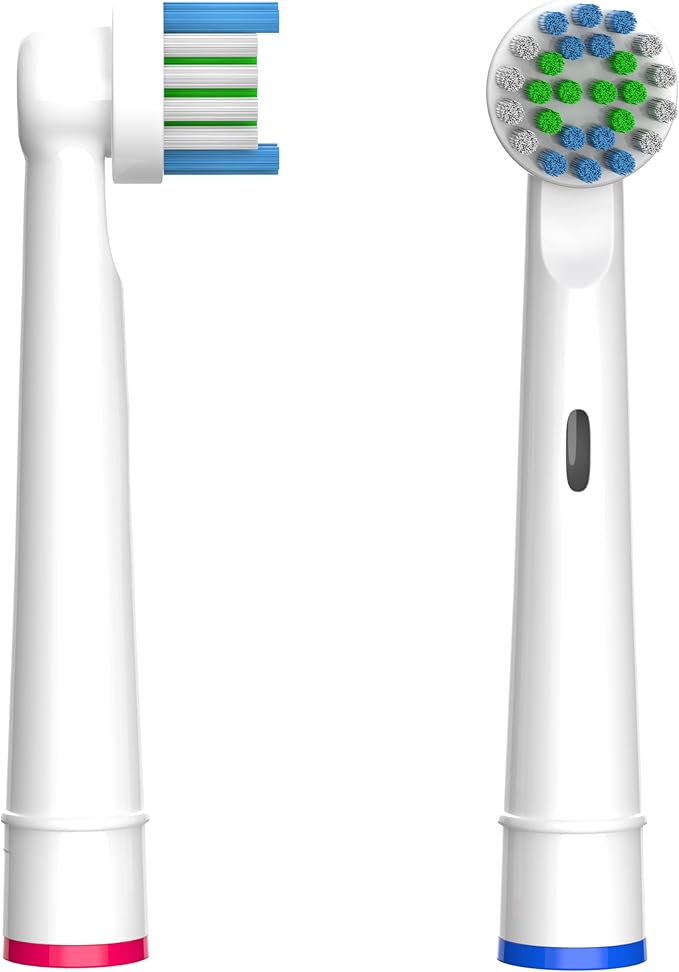 Replacement Heads Compatible with Oral B Braun Electric Toothbrush - DuPont Soft Bristles Tooth Brush for Gentle Gum Care, Pack of 16