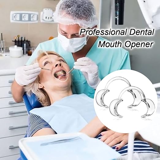 100-Pack Dental Cheek Retractor, Professional Autoclavable Mouth Opener Retractors, 100% BPA-Free, for Dentist, Teeth Whitening, Party, Mouthguard Challenge Game - Size M, Clear