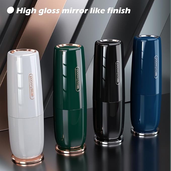 Luxury Green Toothbrush Travel Case, Portable Travel Toothbrush & Toothpaste Holder Cover Organizer Container with Mouthwash Cup for School, Camping, Business Trip, Bathroom Storage