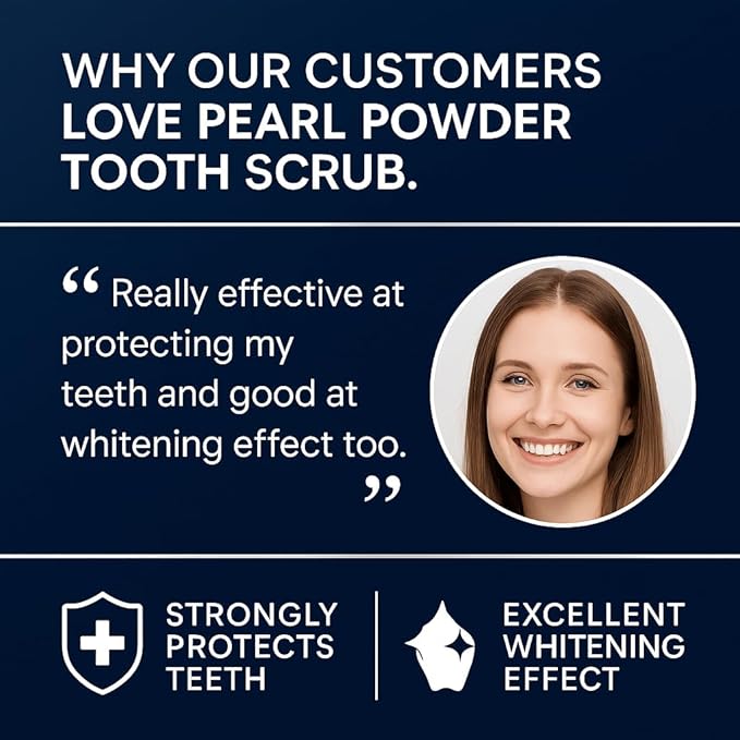 Remineralizing Tooth Powder with Pearl Powder | Natural Teeth Whitening Scrub | Hydroxyapatite Fluoride-Free Tooth Polish (1)
