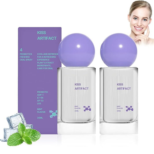 2pcs Probiotic Oral Spray for Long-Lasting Freshness, Alcohol-Free Oral Spray with Probiotics for Breath Care, Dual Cooling Breath Spray, Convenient Travel-Sized Breath Spray (20ml/0.68floz)