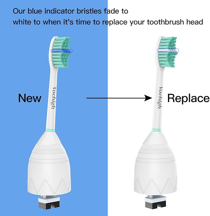 Replacement Toothbrush Heads Compatible with Philips-Sonicare: fits e-Series HX7022 CleanCare & Xtreme Screw-on Electric Brush Handles, 6 Pack