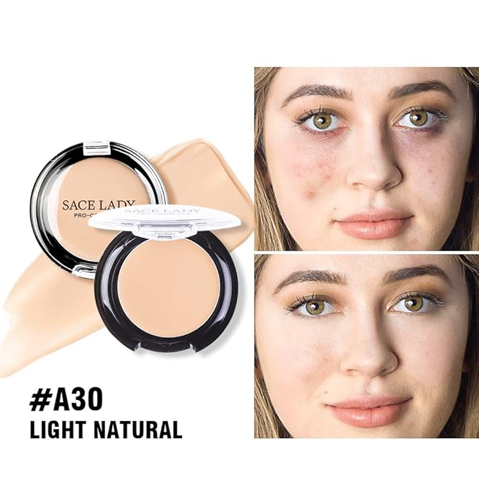 3 Pack Full Coverage Concealer Cream Makeup, Waterproof Matte Smooth Concealer Corrector for Dark Spot Under Eye Circles/Blemishes (3×5g/0.18Oz, #30 Light Natural)