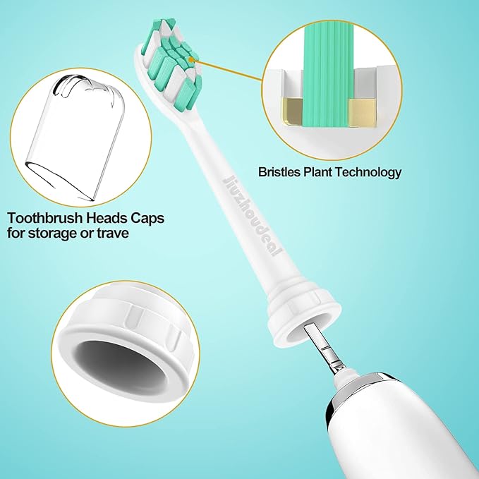Replacement Toothbrush Heads Compatible with Philips Sonicare C2 Plaque Control Protective Clean 4100 5100 6100 Electric Toothbrush, 8-Pack Sonic Brush Heads