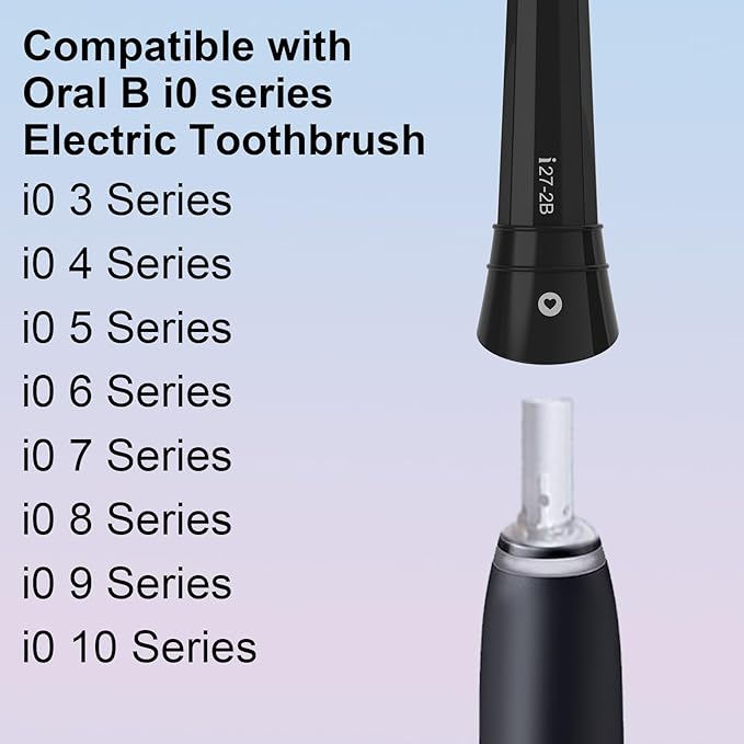 12pcs Replacement Heads Compatible with Oral B iO 3 4 5 6 7 8 9 10 Series Electric Toothbrush,Toothbrush Heads Compatible with Oral B iO Replacement Heads, Medium Bristles for Effective Cleaning,Black