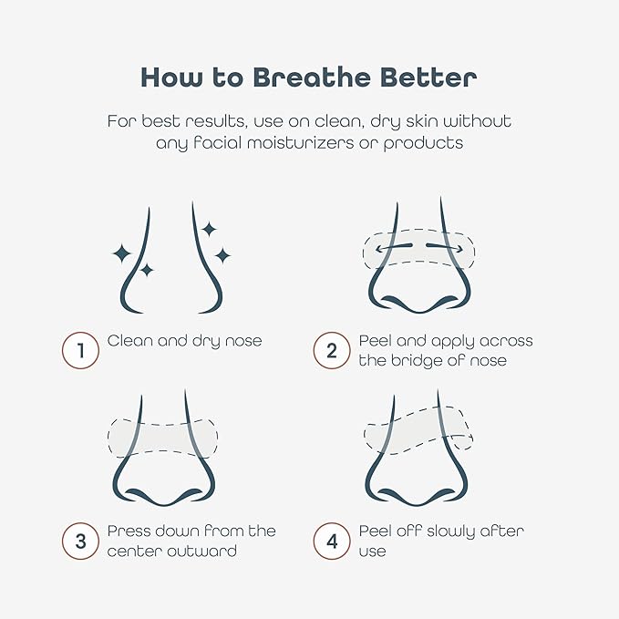 SleepHabits Breathing Strips, Non-Toxic 3rd Party Tested Nose Strips for Breathing | Nasal Strips for Snoring Solution | Extra Strength for Sensitive Skin | Nasal Strips for Sleeping, Eucalyptus- 45ct